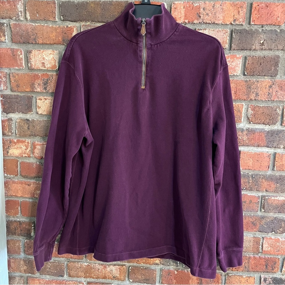 Polo Ralph Lauren men’s 1/4 zip pullover elbow patches burgundy XL